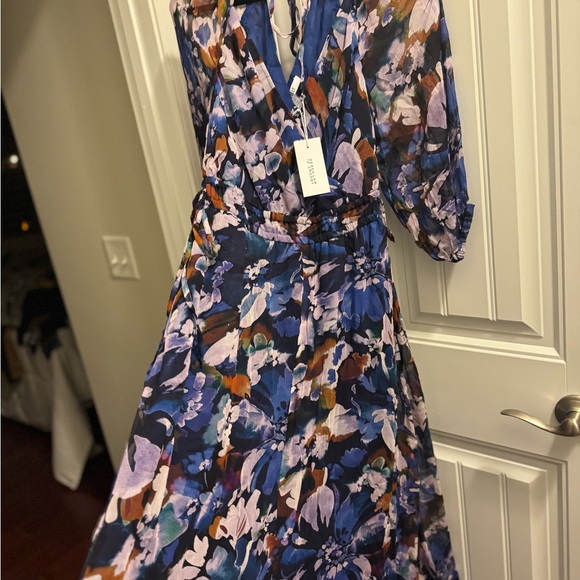 10 Crosby Derek Lam Multicolor Floral Long Sleeve Dress - Picture 2 of 5